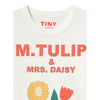 Tulip & Daisy Graphic Sleeve Tee - Off-White