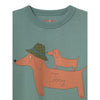 Two Dogs Graphic Sweatshirt - Teal