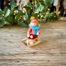  Ambrosius Handmade Wool Girl on a Sleigh