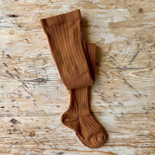  RIBBED TIGHTS - CINNAMON - 688