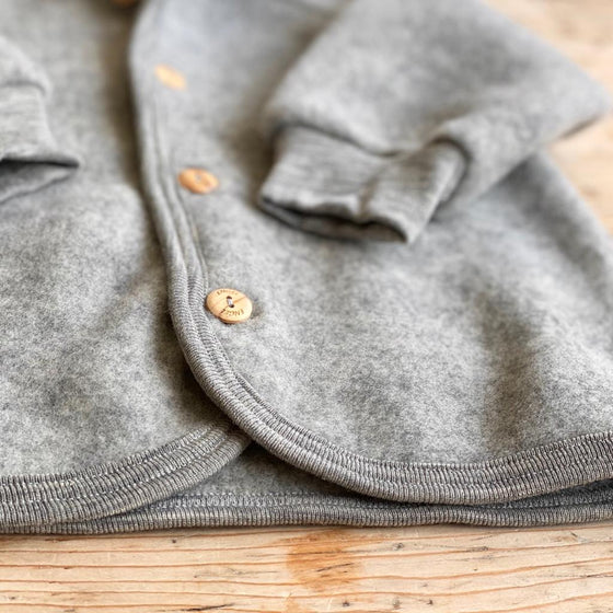 Engel Organic Wool Fleece Jacket - Light Grey