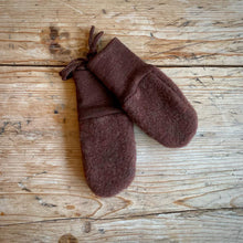  Organic Wool Fleece Baby Mittens - Cinnamon