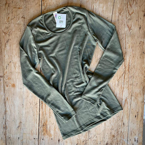 Engel Organic Wool & Silk Women's Top - Olive