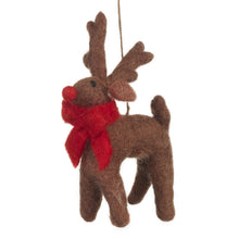  Felt So Good Handmade Felt Brown Rudolph Hanging Decoration