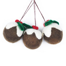  Felt So Good Handmade Felt Christmas Pudding Hanging Baubles set of 3