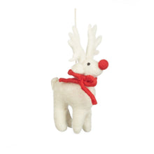  Felt So Good Handmade Felt Cream Rudolph Hanging Decoration