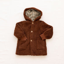  Fin and Vince Sherpa Coat Hazelnut French Plaid