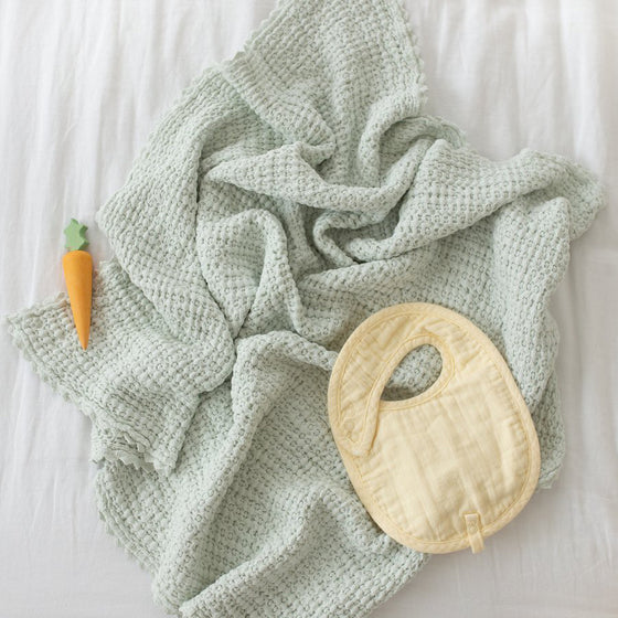 Fin and Vince Organic Cotton Waffle Blanket