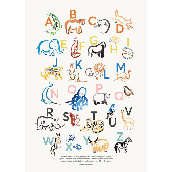 Helene Pertl Animal Alphabet Print