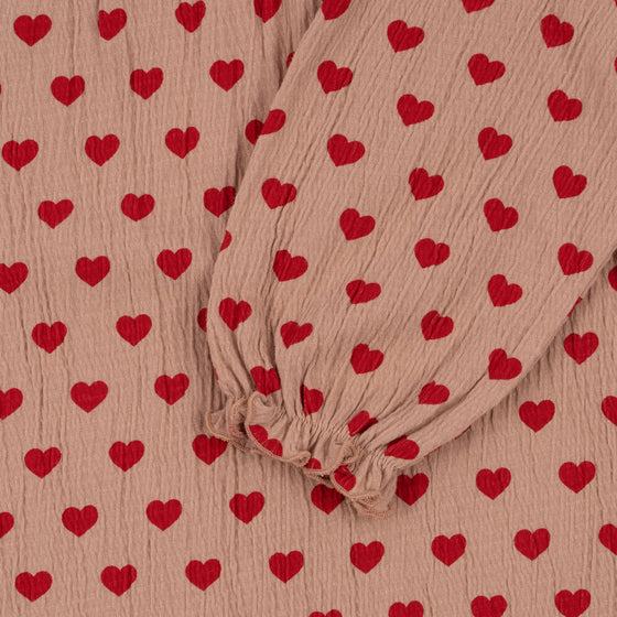 KONGES SLOJD CHLEO BLOUSE HEART BLUSH