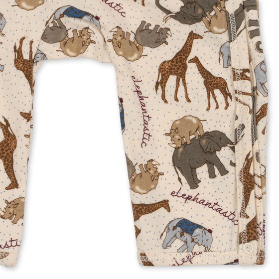 KONGES SLOJD ORGANIC COTTON NEWBORN ONESIE ELEPHANTASTIC