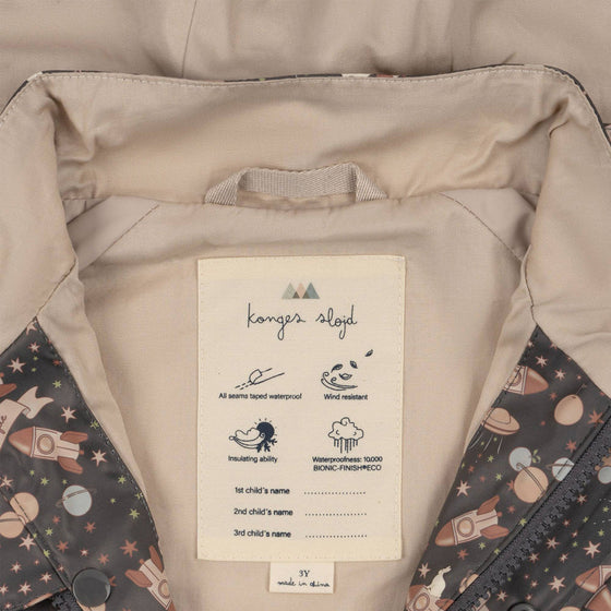 KONGES SLOJD RAINY PALME RAINWEAR SET SPACE MAGIC