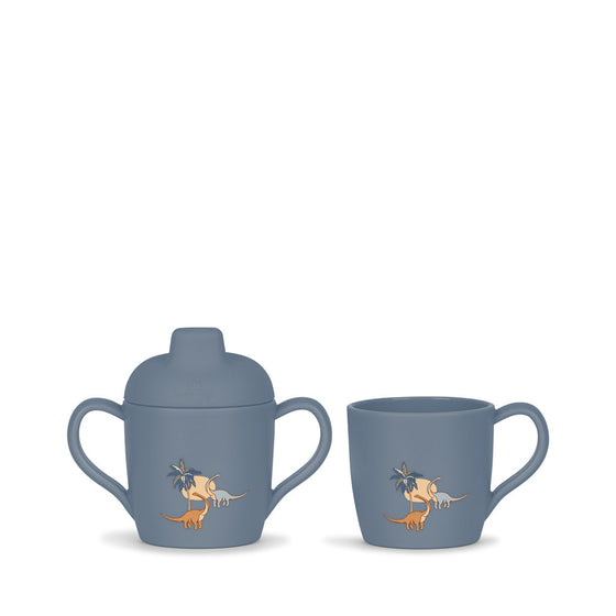 KONGES SLOJD SILICONE SIPPY CUP SET DINO