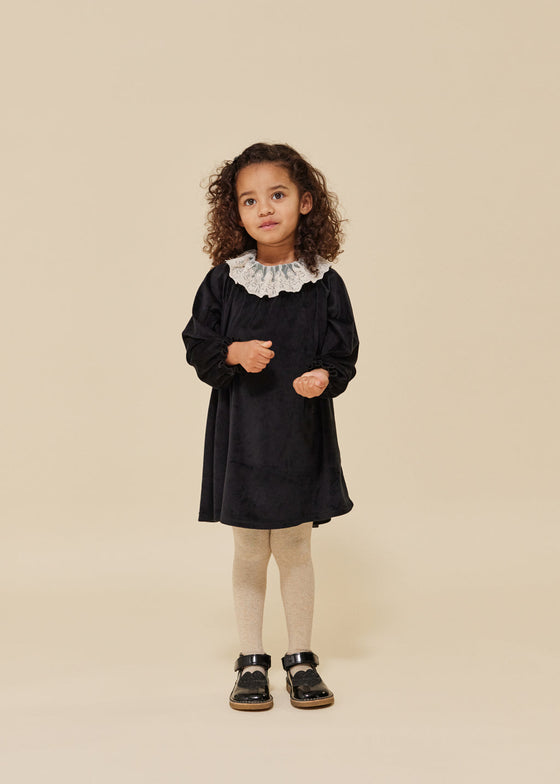 KONGES SLOJD VENOLA DRESS BLACK VELVET