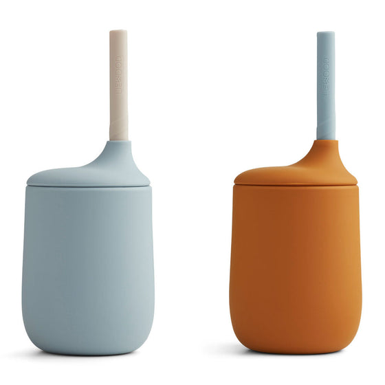 Liewood Ellis sippy cup 2 pack Mustard sea blue
