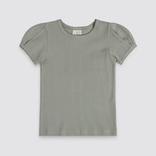  Little Cotton Clothes Organic Pointelle Tee Mineral Green
