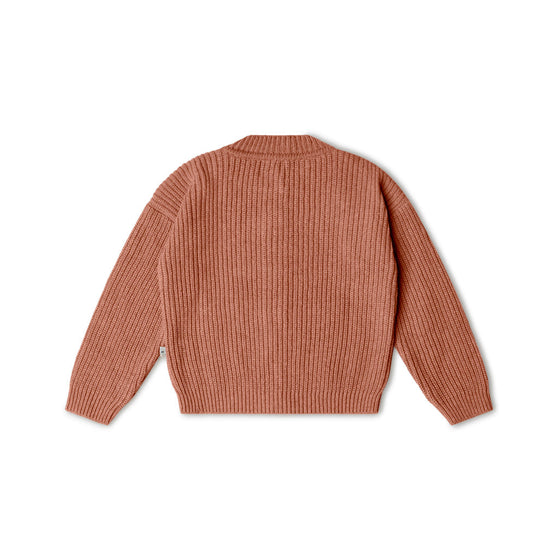 Matona Round Neck Cardigan antique rose
