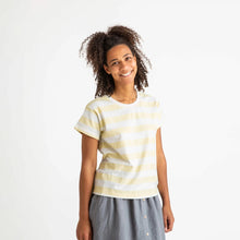  Matona Womens Essential T Shirt yellow stripes