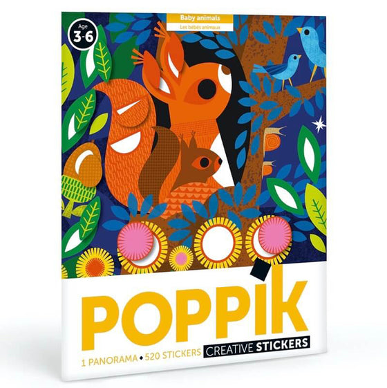 Poppik Baby Animals Panorama Poster and Stickers