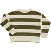 Poudre Organic Terry Sweatshirt ACENTRA Stripe Fir Green