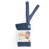 SILLY SILAS GRANNY TEDDY FOOTLESS COTTON TIGHTS STEEL BLUE