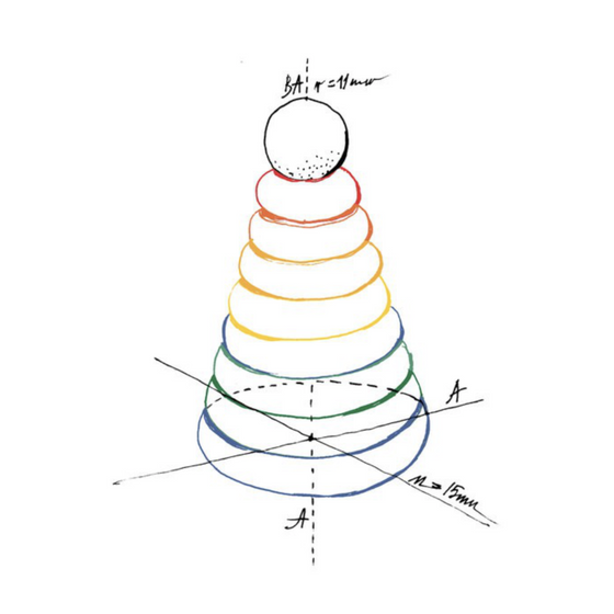 Wooden Story - Wooden Stacker - Rainbow