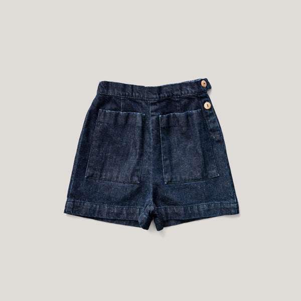 Odile Shorts - Denim Dark Wash – The Little Wooden Peg