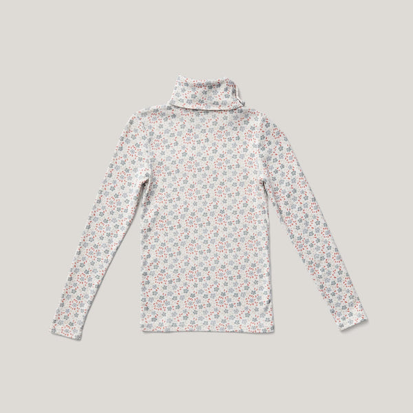 Snap Turtleneck - Meadow Print Eucalyptus – The Little Wooden Peg