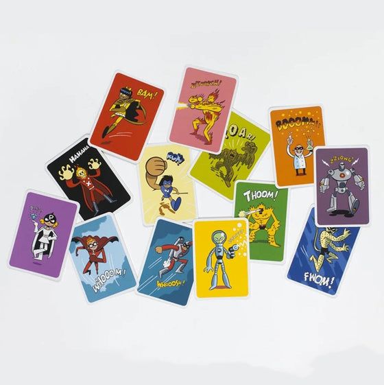 Superhero snap card game