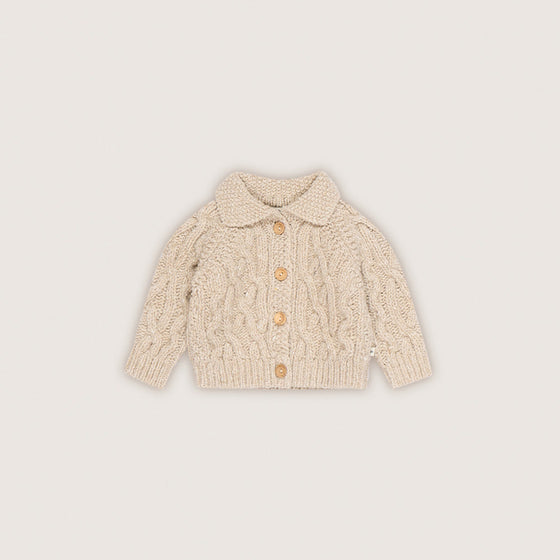 The New Society Tirso Baby Cardigan Sand