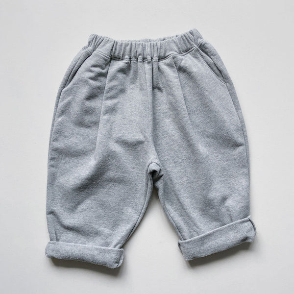 The Cozy Trouser - Grey Melange – The Little Wooden Peg