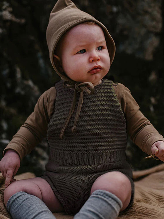 The Simple Folk The Knit Romper Olive