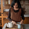 The Simple Folk Womens The Ribbed Top Chocolate