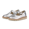 Young Soles ROSIE T-BAR SHOE SILVER LEATHER