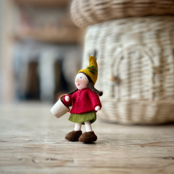 ambrosius handmade wool gnome girl