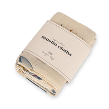  konges slojd organic cotton muslin cloths 3 pack whale boat