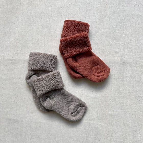 Terry Baby Sock - Copper Brown